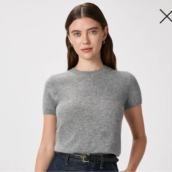 Quince Heather Gray Short Sleeve Tee - Picture 1 of 3